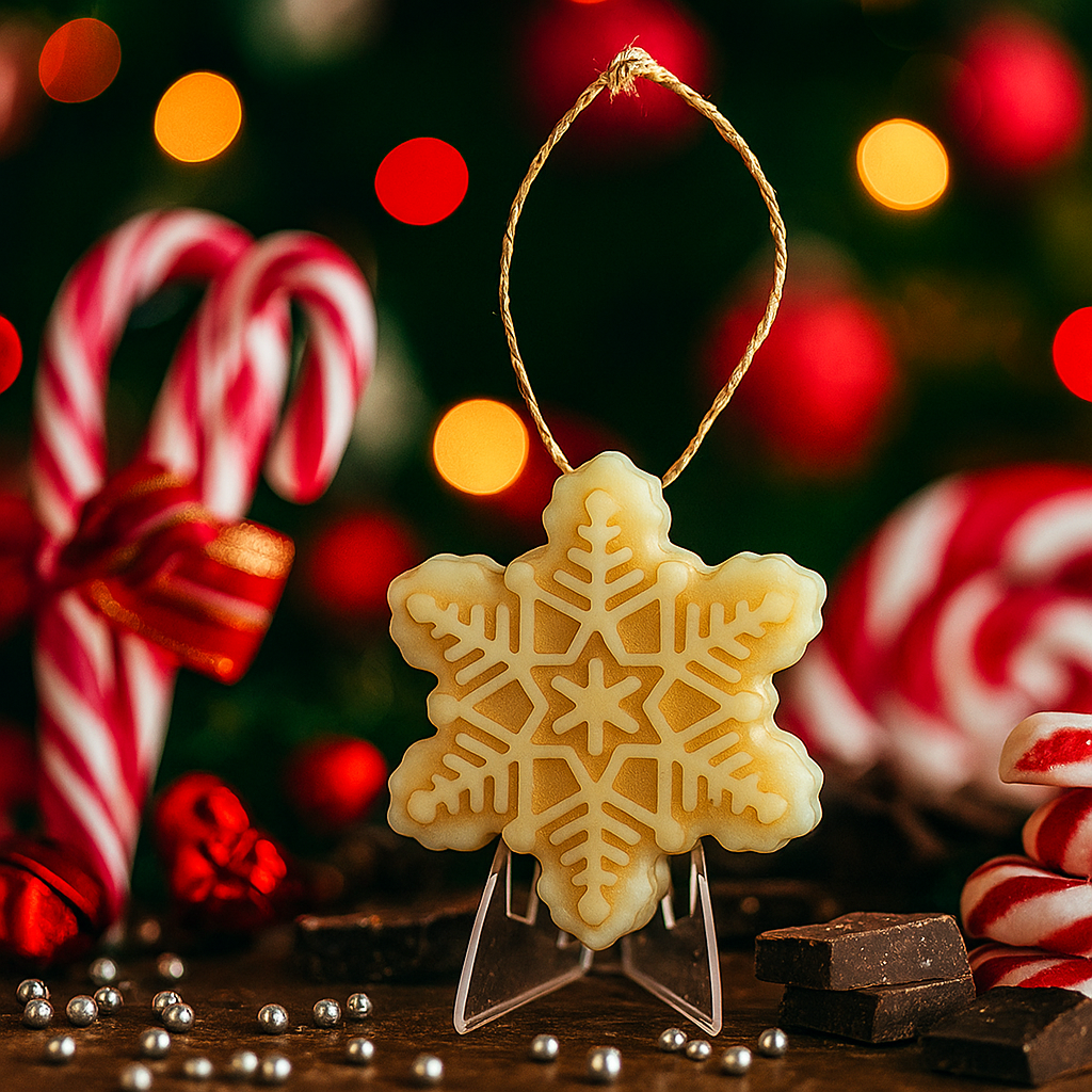 Ornamelts - Candy Cane with gold glitter